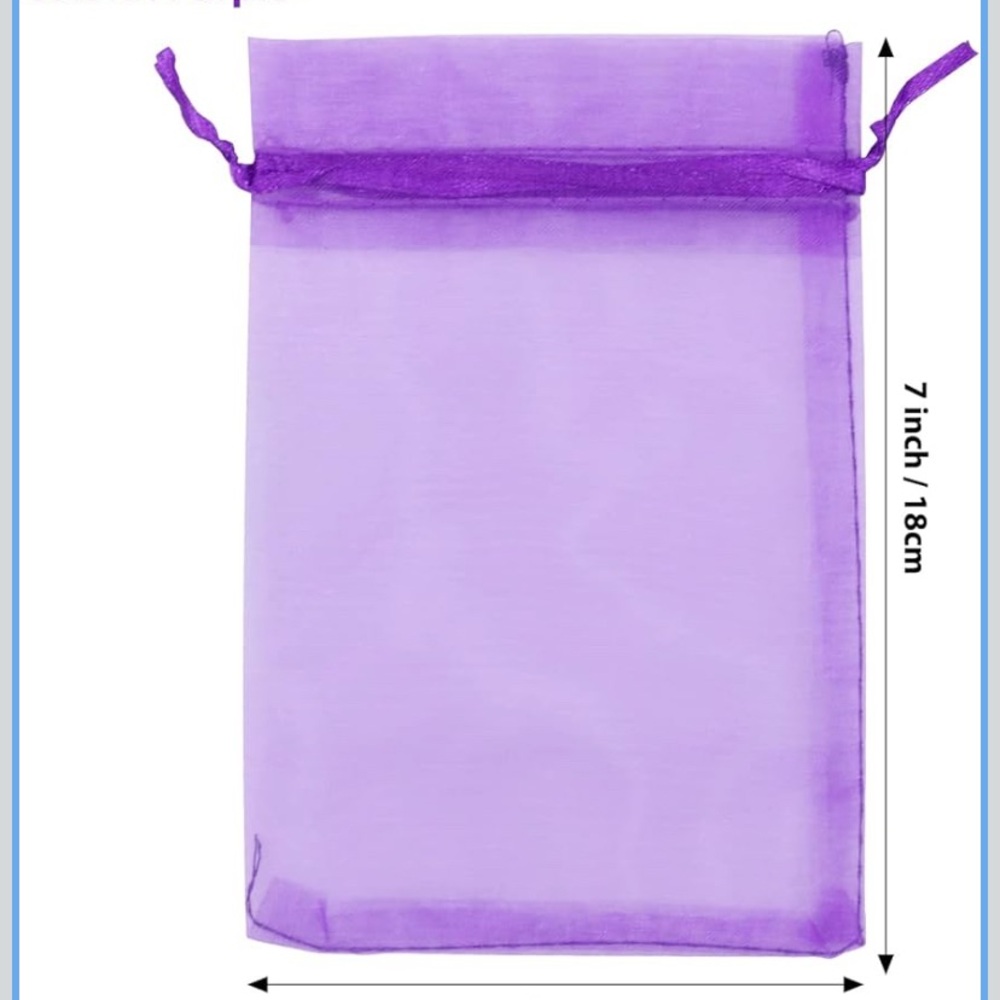 Purple Mesh Organza Gift Bag 5x7 
20 PCS